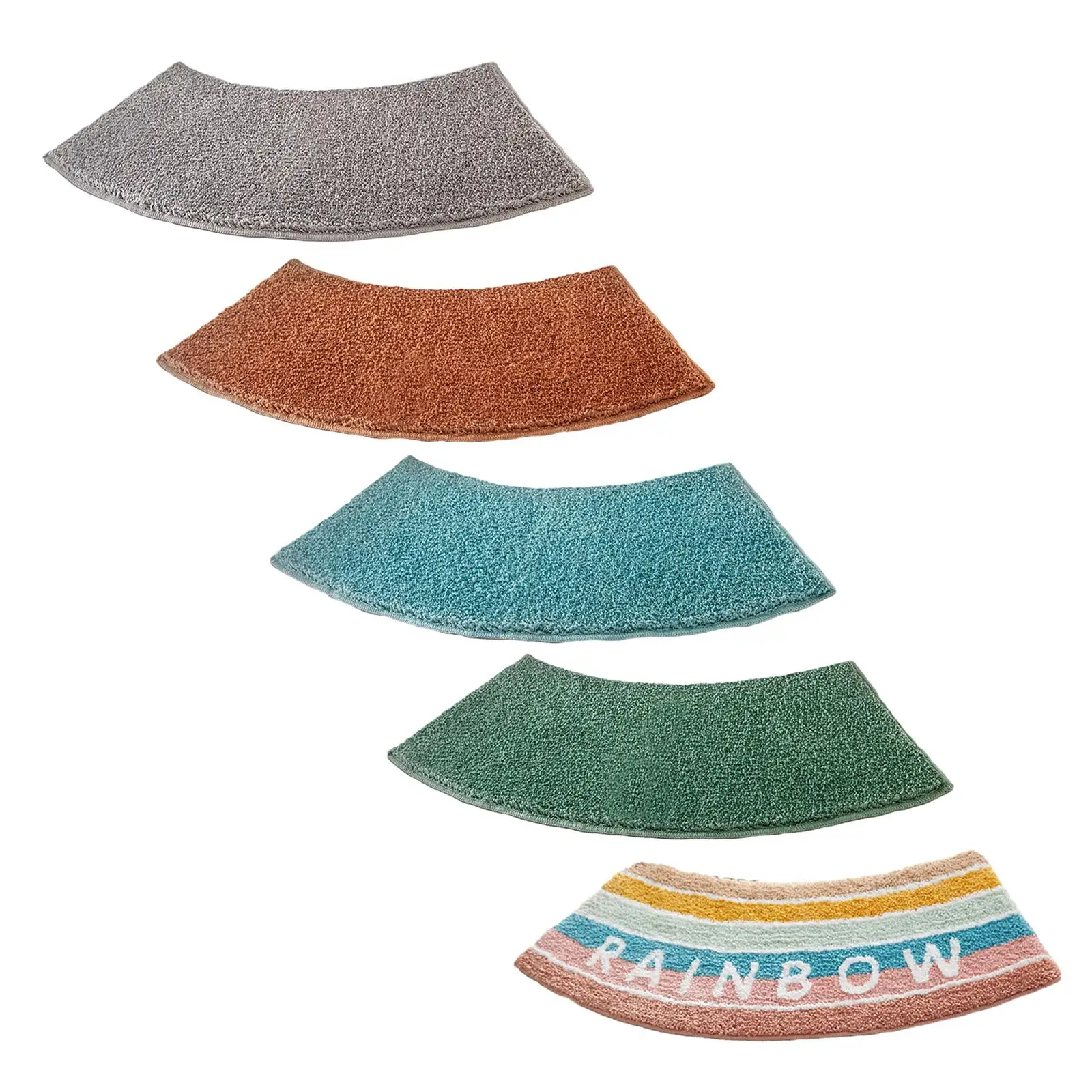 Bamboo Bath Mat - Keset Mandi Melengkung, Keset Toilet, Keset